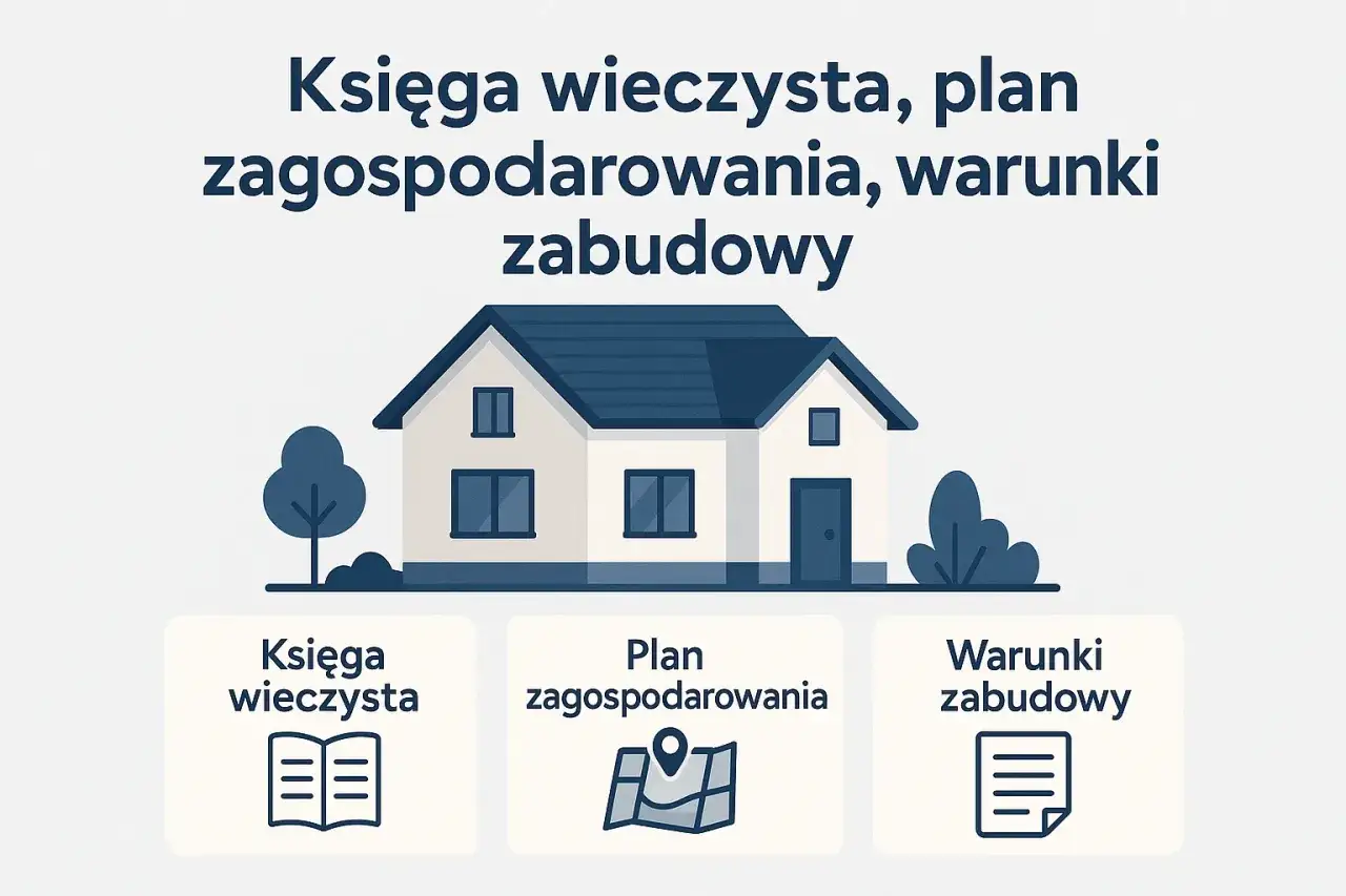 Dom gotowy! Czas na wpis do księgi wieczystej, plan zagospodarowania i warunki zabudowy.